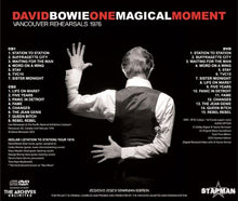 Load image into Gallery viewer, DAVID BOWIE / ONE MAGICAL MOMENT - VANCOUVER REHEARSALS 1976 (2CD+DVD)