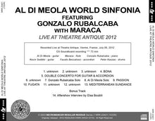 Load image into Gallery viewer, AL DI MEOLA / LIVE AT THEATRE ANTIQUE 2012 (1CDR)