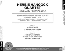 Load image into Gallery viewer, HERBIE HANCOCK QUARTET / NICE JAZZ FESTIVAL 2012 (2CDR)