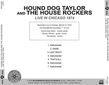 Load image into Gallery viewer, HOUND DOG TAYLOR AND THE HOUSE ROCKERS / LIVE IN CHICAGO 1974 (1CDR)