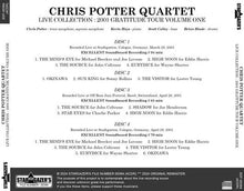 Load image into Gallery viewer, CHRIS POTTER QUARTET / LIVE COLLECTION : 2001 GRATITUDE TOUR VOLUME ONE (4CDR)