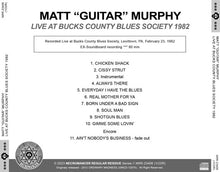 Load image into Gallery viewer, MATT "GUITAR" MURPHY / LIVE AT BUCKS COUNTY BLUES SOCIETY 1982 (1CDR)