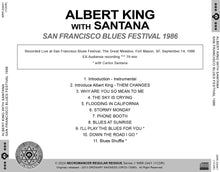 Load image into Gallery viewer, ALBERT KING WITH SANTANA / SAN FRANCISCO BLUES FESTIVAL 1986 (1CDR)