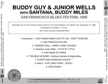 Load image into Gallery viewer, BUDDY GUY & JUNIOR WELLS WITH SANTANA, BUDDY MILES / SAN FRANCISCO BLUES FESTIVAL 1986 (1CDR)
