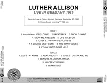 Load image into Gallery viewer, LUTHER ALLISON / LIVE IN GERMANY 1985 (2CDR)