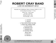 Load image into Gallery viewer, ROBERT CRAY BAND / LIVE IN GERMANY 2012 (1CDR)