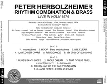 Load image into Gallery viewer, PETER HERBOLZHEIMER RHYTHM COMBINATION & BRASS / LIVE IN KOLN 1974 (2CDR)