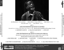Load image into Gallery viewer, JOE HENDERSON / LIVE IN ITALY 1988 / QUINTET IN ROMA & QUARTET IN REGGIO EMILIA (3CDR)