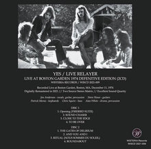 Load image into Gallery viewer, YES / LIVE RELAYER / LIVE AT BOSTON GARDEN 1974 DEFENITIVE EDITION (2CD)