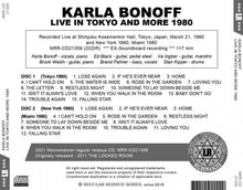 Load image into Gallery viewer, KARLA BONOFF / LIVE IN TOKYO AND MORE 1980 (2CDR)