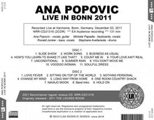 Load image into Gallery viewer, ANA POPOVIC / LIVE IN BONN 2011 (2CDR)