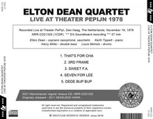 Load image into Gallery viewer, ELTON DEAN QUARTET / LIVE AT THEATER PEPIJN 1978 (1CDR)