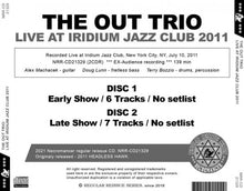 Load image into Gallery viewer, THE OUT TRIO / LIVE AT IRIDIUM JAZZ CLUB 2011 (2CDR)