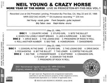 Load image into Gallery viewer, NEIL YOUNG & CRAZY HORSE / MORE YEAR OF THE HORSE / LIVE IN PRINCETON-BY-THE-SEA VOL.1 (4CDR)