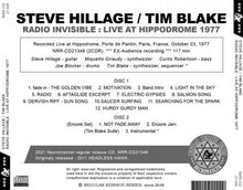 Load image into Gallery viewer, STEVE HILLAGE / TIM BLAKE / RADIO INVISIBLE : LIVE AT HIPPODROME 1977 (2CDR)