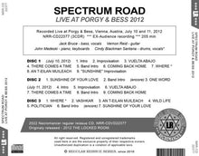 Load image into Gallery viewer, SPECTRUM ROAD / LIVE AT PORGY & BESS 2012 (3CDR)