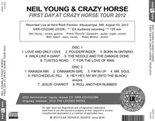 Load image into Gallery viewer, NEIL YOUNG & CRAZY HORSE / FIRST DAY AT CRAZY HORSE TOUR 2012 (2CDR)