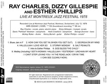 Load image into Gallery viewer, RAY CHARLES, DIZZY GILLESPIE AND ESTHER PHILLIPS / LIVE AT MONTREUX JAZZ FESTIVAL 1978
