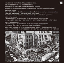 Load image into Gallery viewer, MILES DAVIS / FIRST STAND AT FILLMORE EAST (2CD)