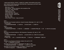 Load image into Gallery viewer, MILES DAVIS SPECIAL TENTET / COMPLETE LONNIE LISTON SMITH DAYS (4CD)