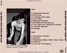 Load image into Gallery viewer, THE BOYS NEXT DOOR / EARLY YEARS 1977