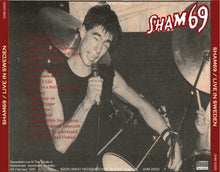 Load image into Gallery viewer, SHAM69 / LIVE IN SWEDEN