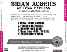 Load image into Gallery viewer, BRIAN AUGER'S OBLIVION EXPRESS / WINTERLAND JAZZ DANCE