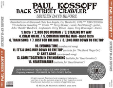 Load image into Gallery viewer, PAUL KOSSOFF / BACK STREET CRAWLER / SIXTEEN DAYS BEFORE