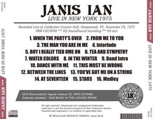 Load image into Gallery viewer, JANIS IAN / LIVE IN NEW YORK 1975