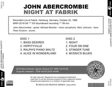 Load image into Gallery viewer, JOHN ABERCROMBIE QUARTET / NIGHT AT FABRIK
