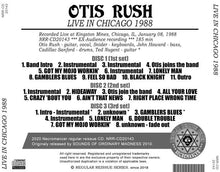 Load image into Gallery viewer, OTIS RUSH / LIVE IN CHICAGO 1988