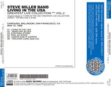 Load image into Gallery viewer, STEVE MILLER BAND / LIVING IN THE USA / GREATEST LIVE COLLECTION VOL.2