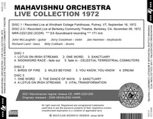 Load image into Gallery viewer, MAHAVISHNU ORCHESTRA / LIVE COLLECTION 1972 / WINDHAM COLLEGE FIELDHOUSE & BERKELEY COMMUNITY THEATRE