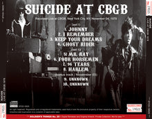 Load image into Gallery viewer, SUICIDE / LIVE AT CBGB 1978