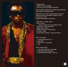 Load image into Gallery viewer, MILES DAVIS / LISTEN TO THIS, HERBIE - LIVE AT THE PLAYHOUSE 1975 (2CD)
