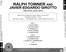 Load image into Gallery viewer, RALPH TOWNER AND JAVIER EDGARDO GIROTTO / PALATIA JAZZ 2012 (2CDR)
