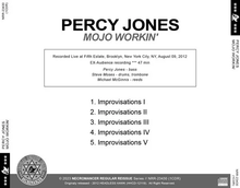 Load image into Gallery viewer, PERCY JONES / MOJO WORKIN' (1CDR)
