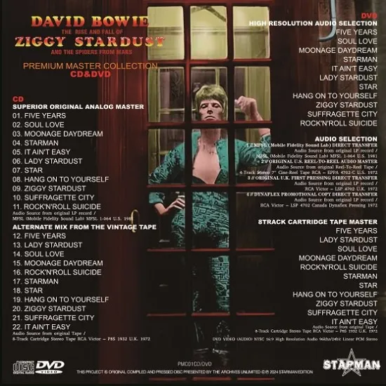 DAVID BOWIE / ZIGGY STARDUST PREMIUM MASTER COLLECTION 100セット DAVID BOWIE / ZIGGY STARDUST PREMIUM MASTER COLLECTION 100セット