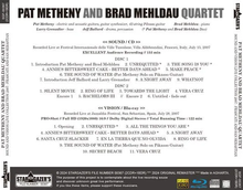 Load image into Gallery viewer, PAT METHENY &amp; BRAD MEHLDAU QUARTET / LIVE COLLECTION 2007 : FRASCATI &amp; SAN SEBASTIAN (2CDR+1BDR)
