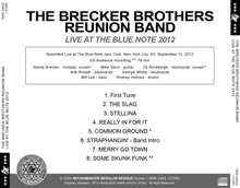 Load image into Gallery viewer, THE BRECKER BROTHERS REUNION BAND / LIVE AT THE BLUE NOTE 2012 (1CDR)
