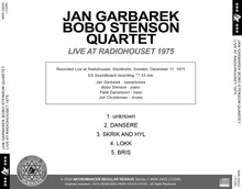 Load image into Gallery viewer, JAN GARBAREK BOBO STENSON QUARTET / LIVE AT RADIOHOUSET 1975 (1CDR)
