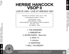 Load image into Gallery viewer, HERBIE HANCOCK / VSOP II // LIVE IN 1983 - LIVE AT WIESEN 1983 (1CDR)

