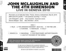 Load image into Gallery viewer, JOHN MCLAUGHLIN AND THE 4TH DIMENSION / LIVE IN GENEVA 2010

