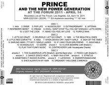 Load image into Gallery viewer, PRINCE AND THE NEW POWER GENERATION / AT THE FORUM 2011 - APRIL 14 (3CDR)

