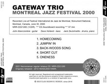 Load image into Gallery viewer, GATEWAY TRIO / MONTREAL JAZZ FESTIVAL 2000 (1CDR)
