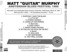 Load image into Gallery viewer, MATT "GUITAR" MURPHY / AMSTERDAM BLUES FESTIVAL 1988 (1CDR)
