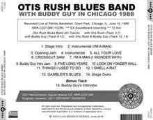 Load image into Gallery viewer, OTIS RUSH BLUES BAND / WITH BUDDY GUY IN CHICAGO 1988 (1CDR)
