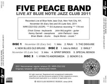Load image into Gallery viewer, CHICK COREA / FIVE PEACE BAND / LIVE AT BLUE NOTE JAZZ CLUB 2011 (3CDR)
