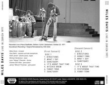 Load image into Gallery viewer, MILES DAVIS / LIVE IN ZURICH 1971 / COMPLETE SBD SOURCE COLLECTION (3CD+LTD.1DVDR)
