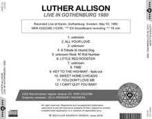 Load image into Gallery viewer, LUTHER ALLISON / LIVE IN GOTHENBURG 1980 (1CDR)
